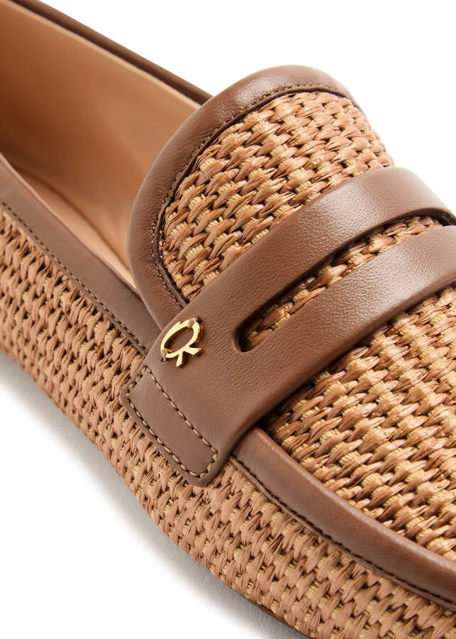 Gianvito Rossi Giorgia Marbella Raffia Loafers - Image 4