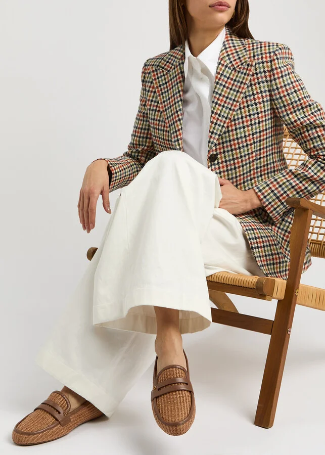 Gianvito Rossi Giorgia Marbella Raffia Loafers - Image 5