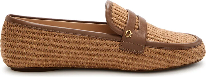 Gianvito Rossi Giorgia Marbella Raffia Loafers