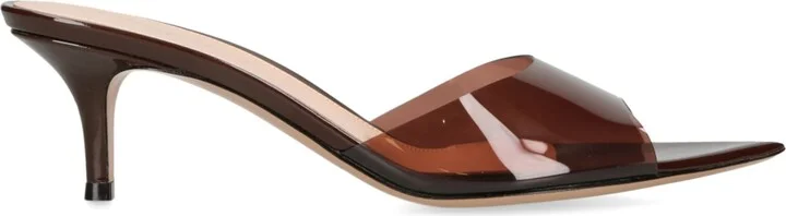 Gianvito Rossi Glass Vernice Heeled Mules 55