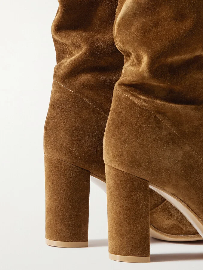 Gianvito Rossi - Glen 85 Suede Knee Boots - Brown - Image 4
