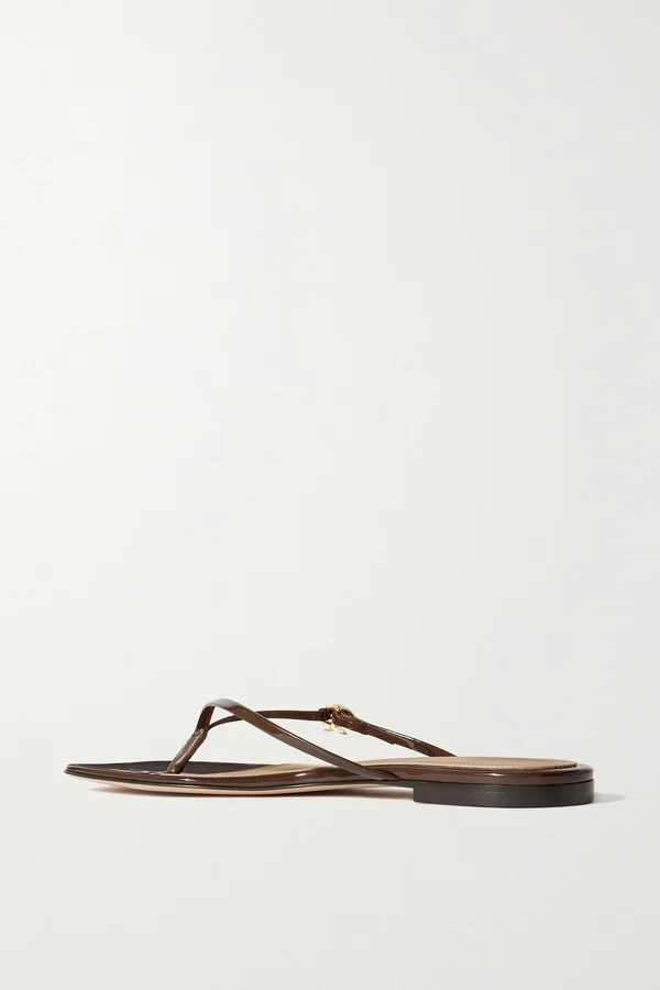 Gianvito Rossi - Glossed-leather Sandals - Brown - Image 3
