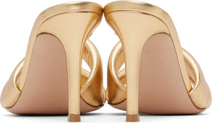 Gianvito Rossi Gold Amour Mules - Image 2