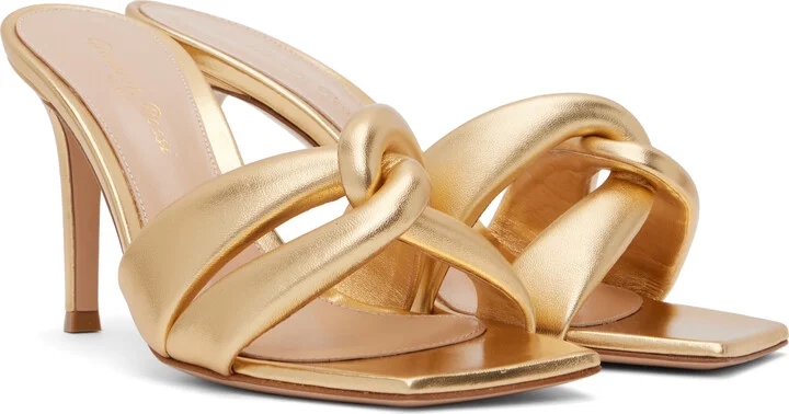 Gianvito Rossi Gold Amour Mules - Image 4