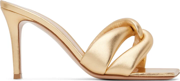 Gianvito Rossi Gold Amour Mules