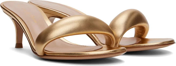 Gianvito Rossi Gold Bijoux 35 Mules - Image 4