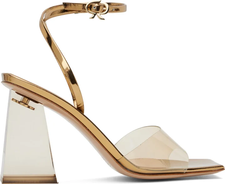 Gianvito Rossi Gold Cosmic 85 Heeled Sandals
