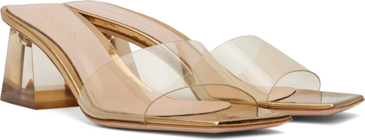 Gianvito Rossi Gold Cosmic Mules - Image 4