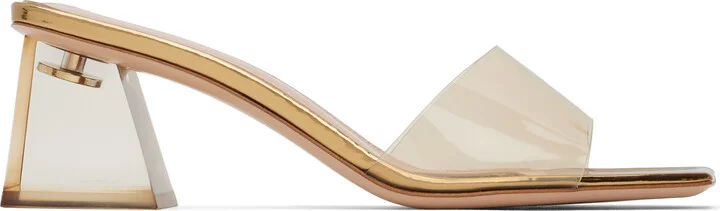 Gianvito Rossi Gold Cosmic Mules