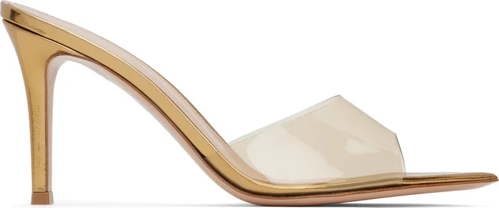 Gianvito Rossi Gold Elle 85 Heeled Sandals