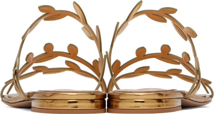 Gianvito Rossi Gold Flavia 05 Sandals - Image 2