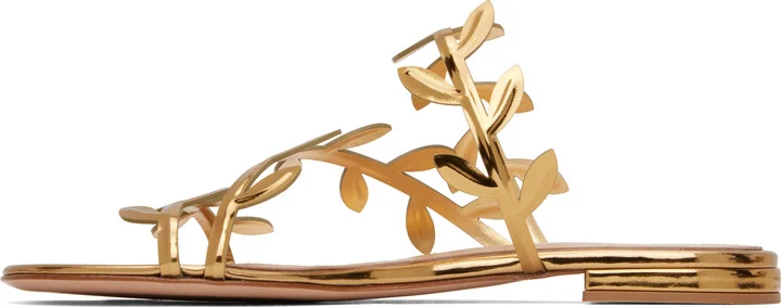 Gianvito Rossi Gold Flavia 05 Sandals - Image 3