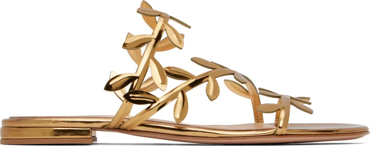 Gianvito Rossi Gold Flavia 05 Sandals