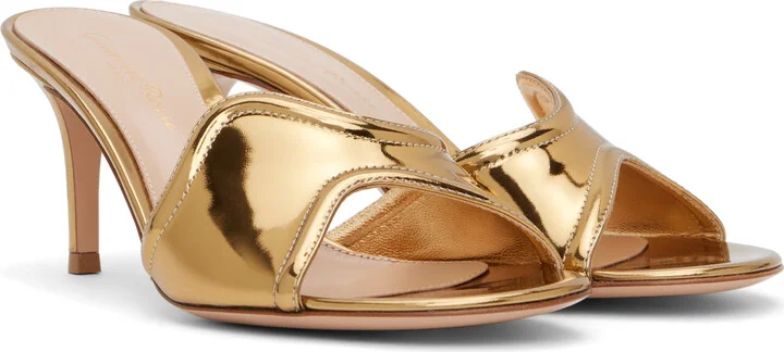 Gianvito Rossi Gold Lucrezia 70 Mules - Image 4