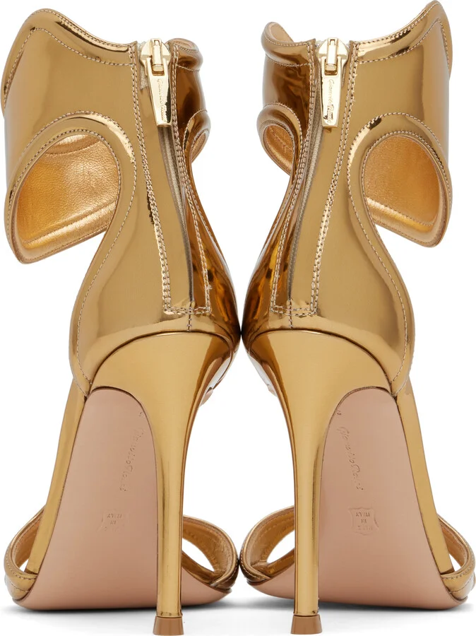 Gianvito Rossi Gold Lucrezia Heeled Sandals - Image 2