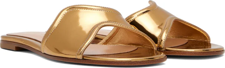 Gianvito Rossi Gold Lucrezia Sandals - Image 4