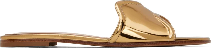 Gianvito Rossi Gold Lucrezia Sandals