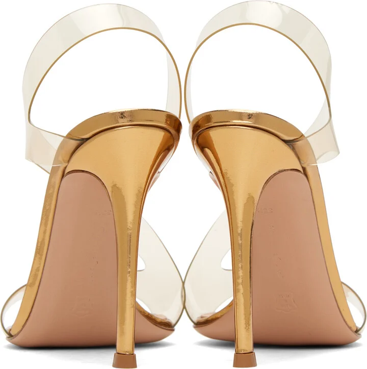 Gianvito Rossi Gold Metropolis Heeled Sandals - Image 2