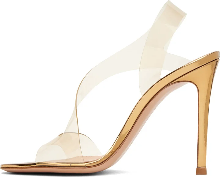 Gianvito Rossi Gold Metropolis Heeled Sandals - Image 3