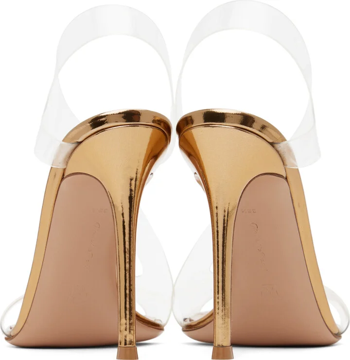 Gianvito Rossi Gold Metropolis Heeled Sandals - Image 2