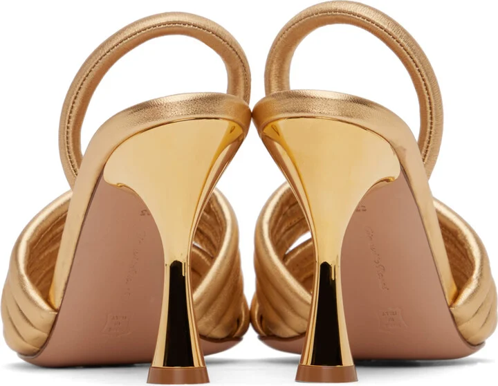 Gianvito Rossi Gold Ottavia Heeled Sandals - Image 2