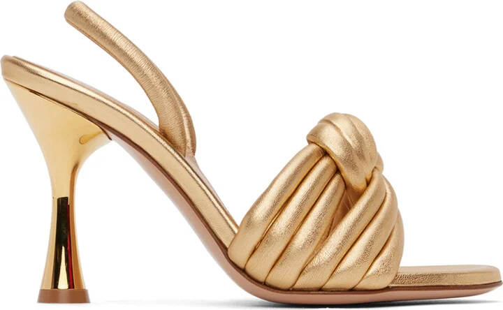 Gianvito Rossi Gold Ottavia Heeled Sandals