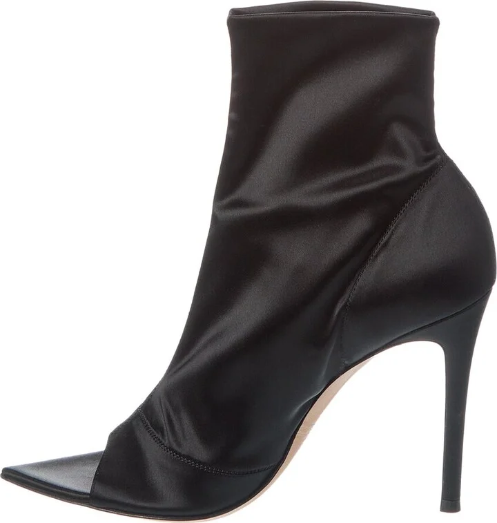 Gianvito Rossi Gotham 150 Satin Bootie - Image 2