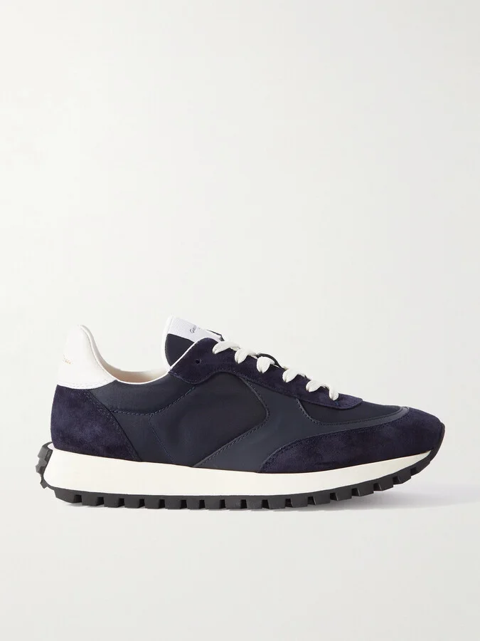 Gianvito Rossi - Gravel Suede, Leather And Shell Sneakers - Blue