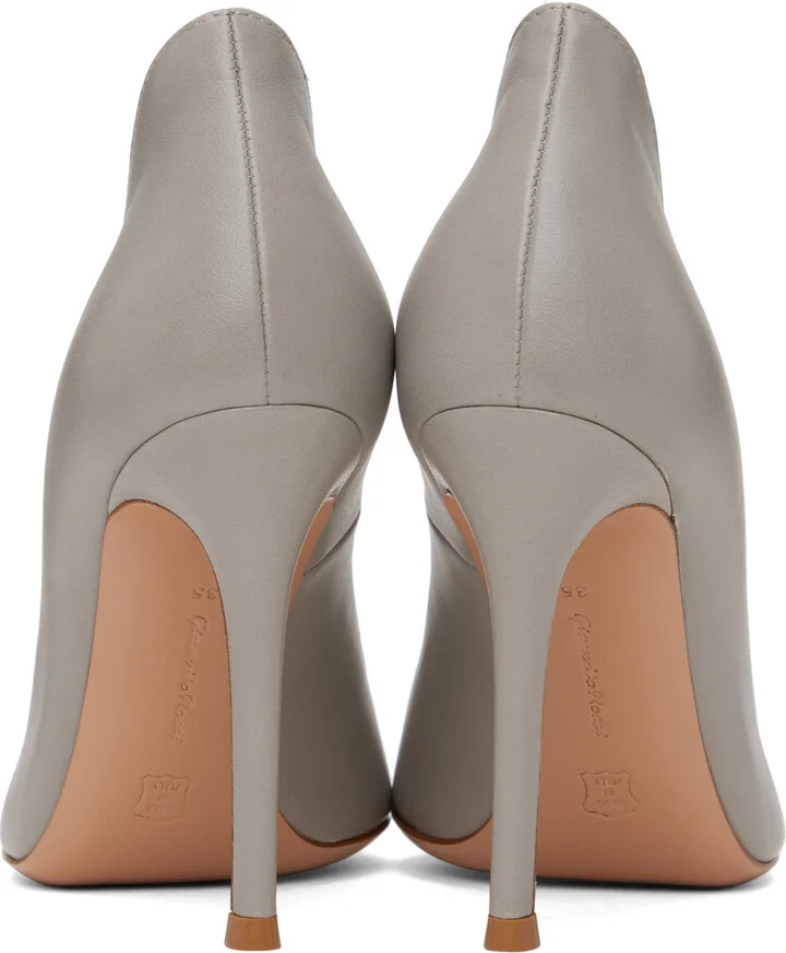 Gianvito Rossi Gray Ellipsis 105 Heels - Image 2