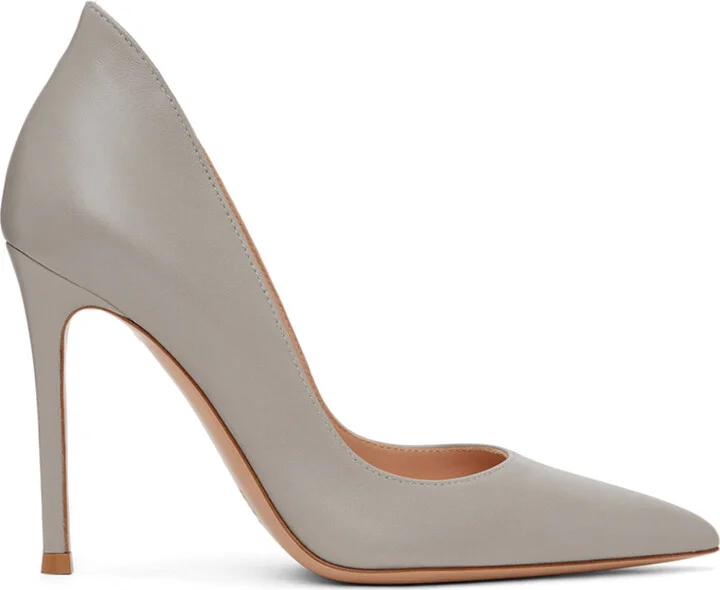Gianvito Rossi Gray Ellipsis 105 Heels