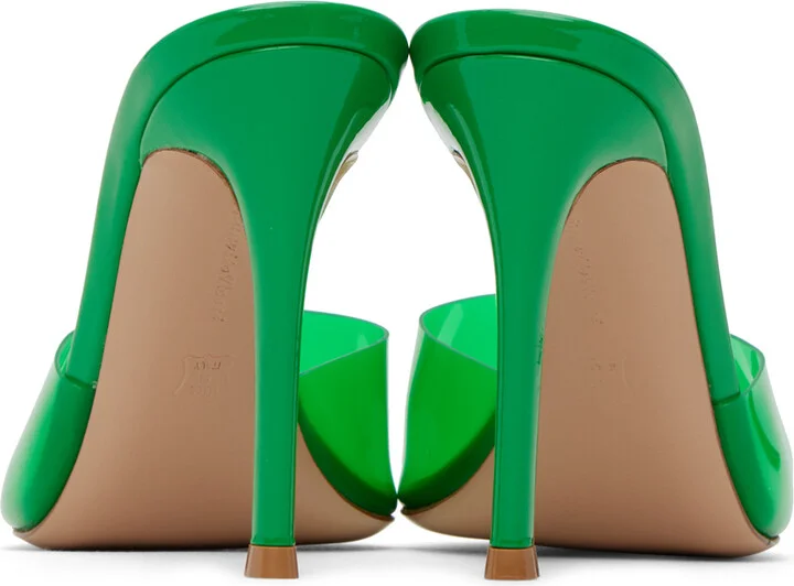 Gianvito Rossi Green Elle Heeled Sandals - Image 2