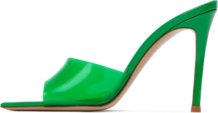 Gianvito Rossi Green Elle Heeled Sandals - Image 3