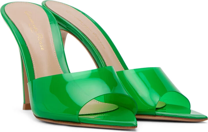 Gianvito Rossi Green Elle Heeled Sandals - Image 4