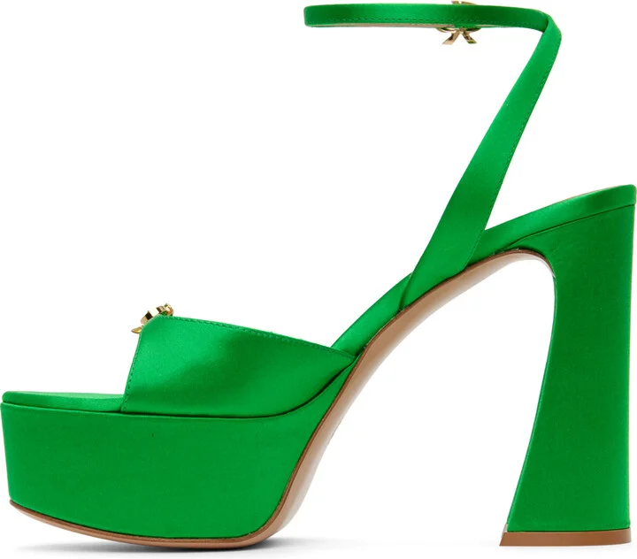 Gianvito Rossi Green Maddy Platform Sandals - Image 3