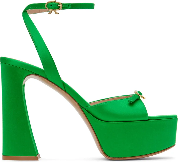 Gianvito Rossi Green Maddy Platform Sandals