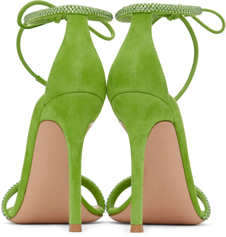 Gianvito Rossi Green Montecarlo Heeled Sandals - Image 2