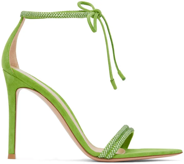 Gianvito Rossi Green Montecarlo Heeled Sandals