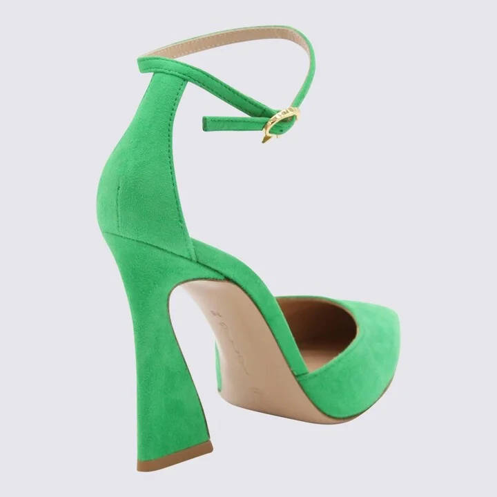 Gianvito Rossi Green Suede Holly Pumps - Image 2