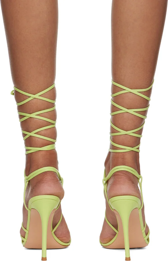 Gianvito Rossi Green Wrap Sandals - Image 2