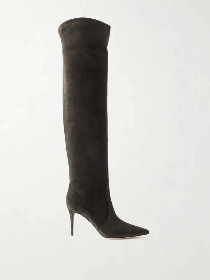 Gianvito Rossi - Hansen 85 Suede Over-the-knee Boots - Green