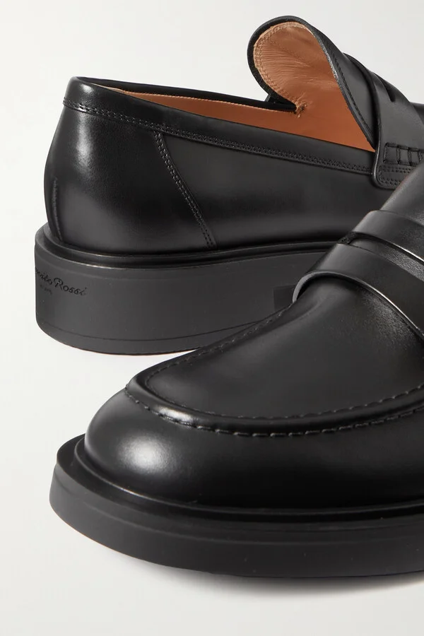 Gianvito Rossi - Harris 20 Leather Loafers - Black - Image 4