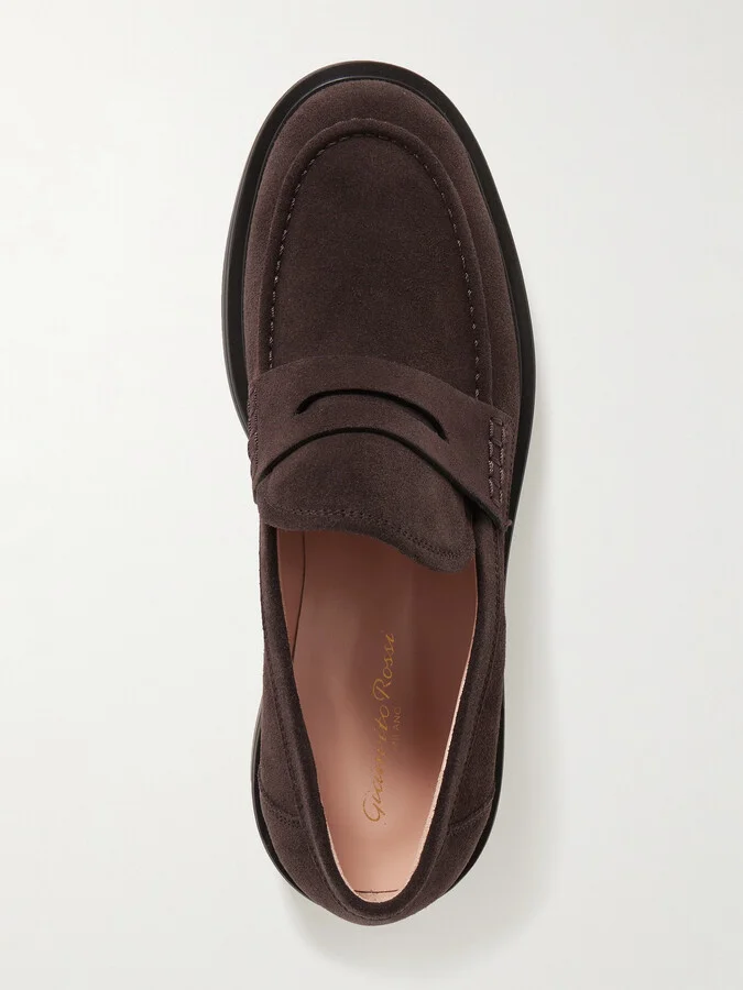 Gianvito Rossi - Harris 20 Suede Loafers - Brown - Image 5