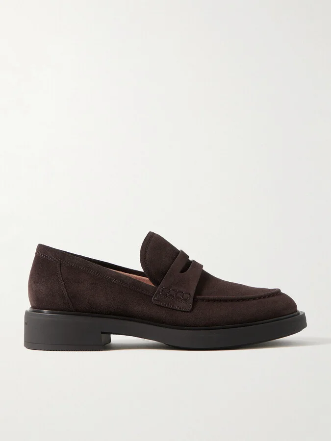 Gianvito Rossi - Harris 20 Suede Loafers - Brown