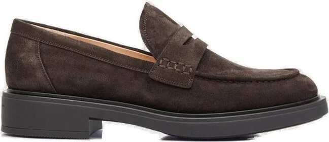 Gianvito Rossi Harris Round Toe Loafers