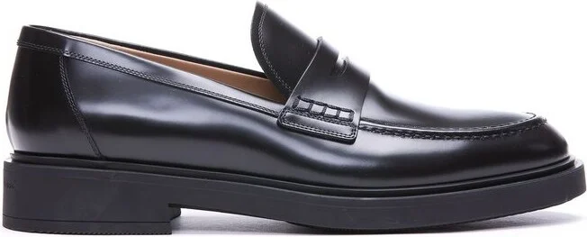 Gianvito Rossi Harris Round-Toe Slip-On Loafers