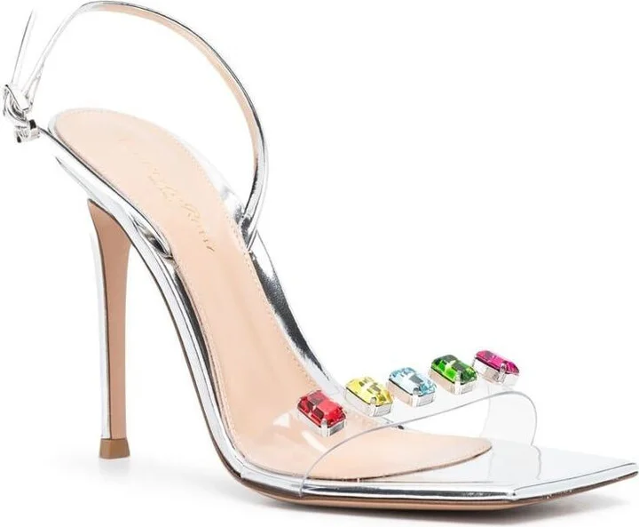 Gianvito Rossi High Heels Ribbon Sandals - Image 4
