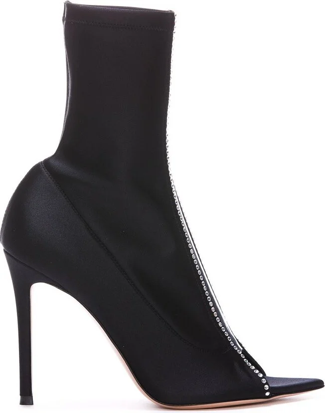 Gianvito Rossi Hiroko Embellished Pointed Toe Boots