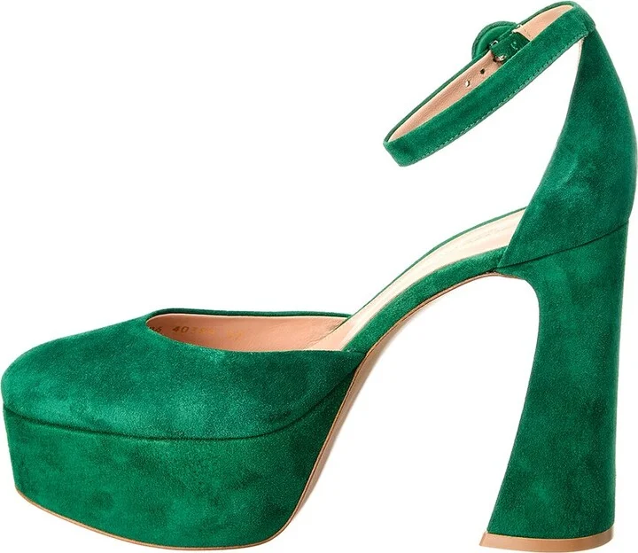 Gianvito Rossi Holly D'orsay 70 Suede Platform Pump - Image 2