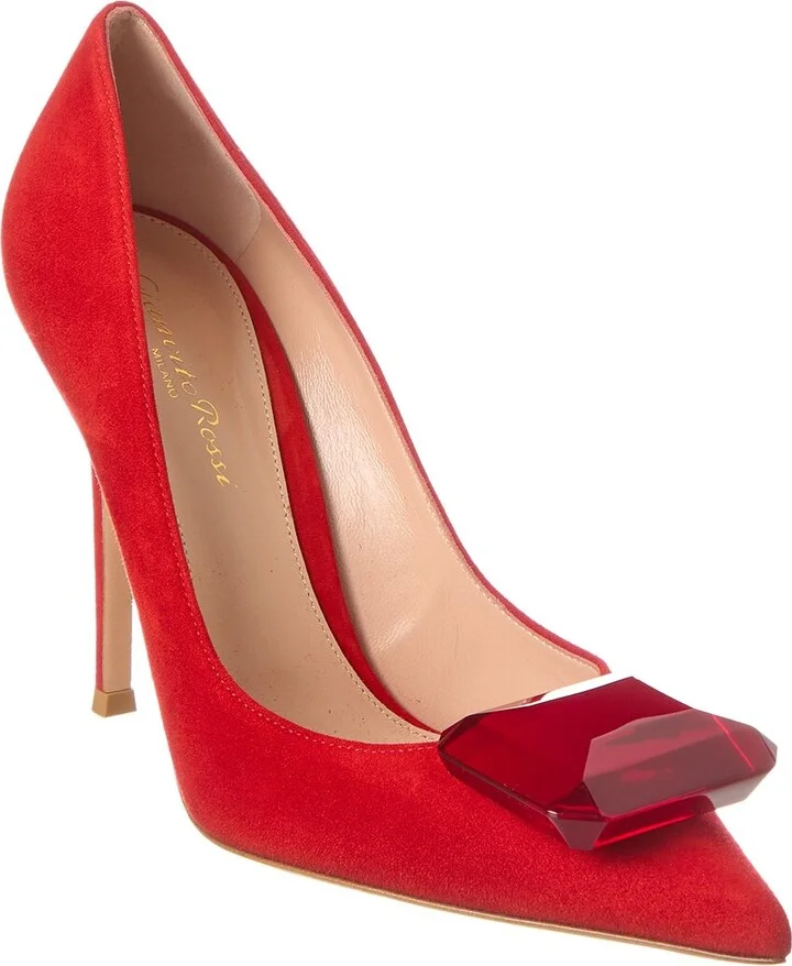 Gianvito Rossi Jaipur 105 Suede Pump