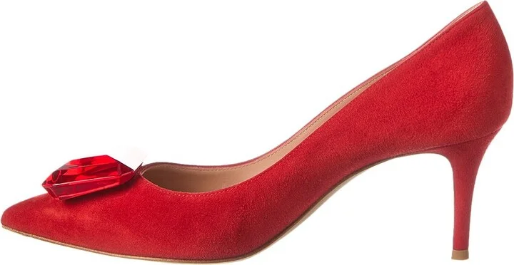 Gianvito Rossi Jaipur 70 Suede Pump - Image 2